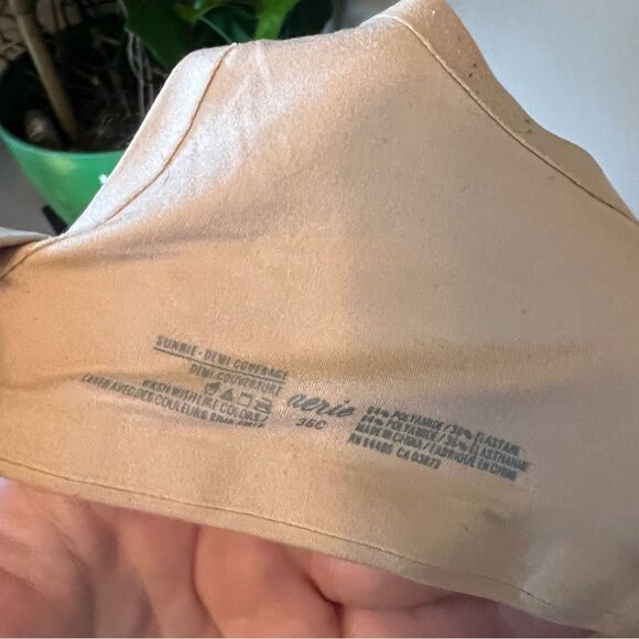 Aerie Bra Bundle Tan, Pink, and Mint - Picture 3 of 6